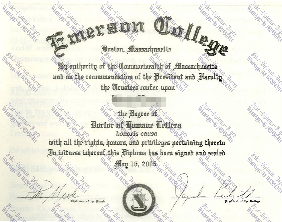 Fake Emerson College Diploma