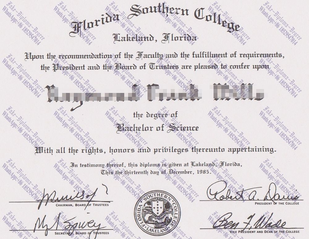 Fake Florida Southern College Degree