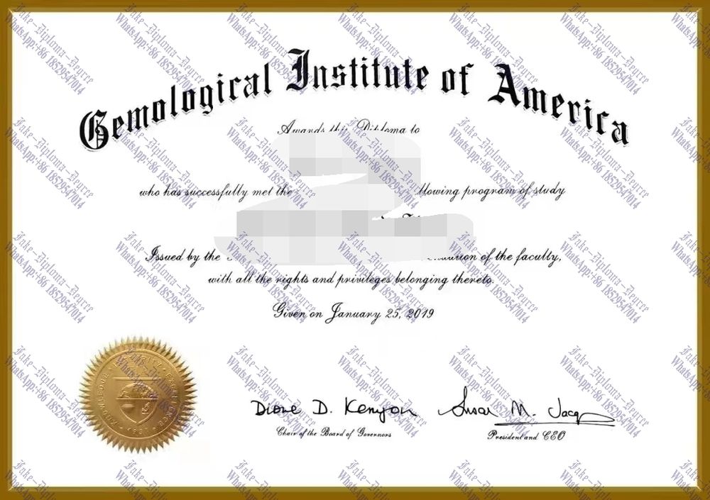 Fake Gemological Institute of America Degree