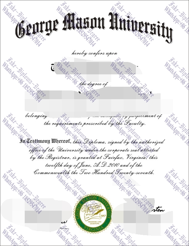 Fake George Mason University Diploma