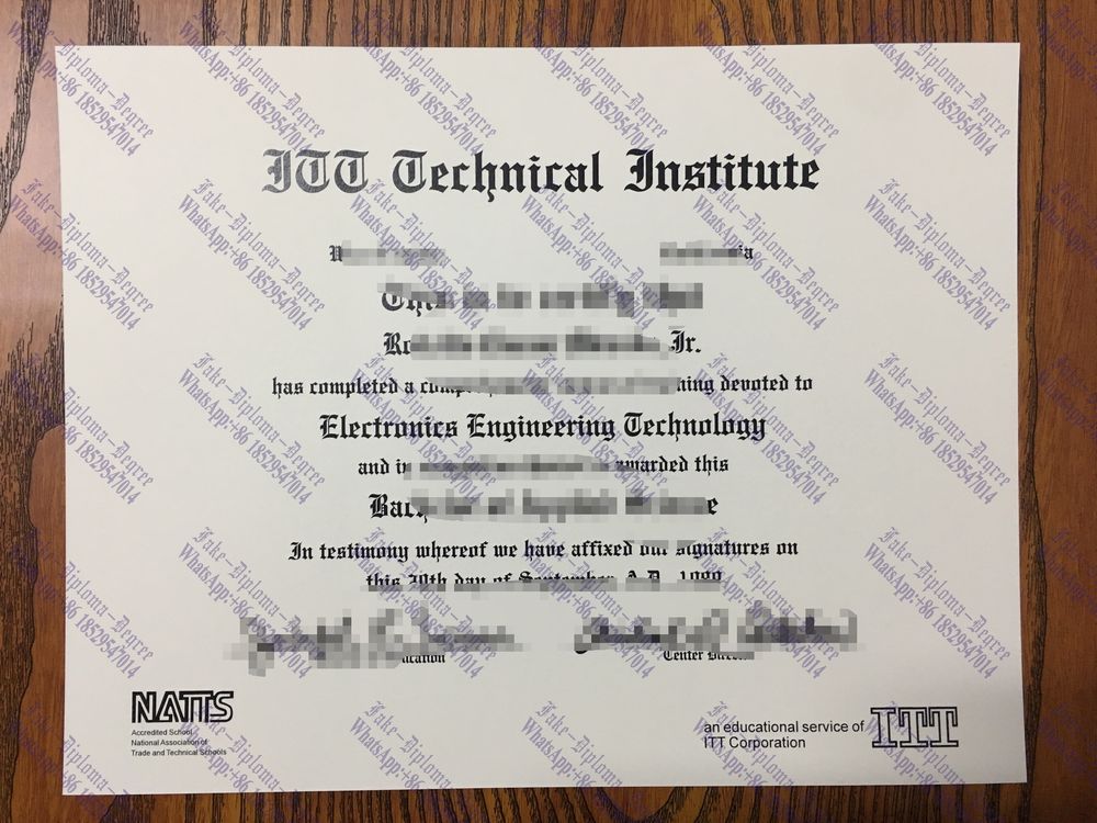 Fake ITT Technical Institute Diploma