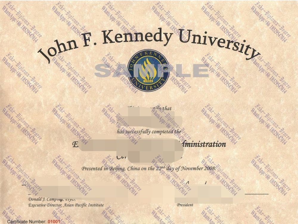 Fake John F. Kennedy University Degree