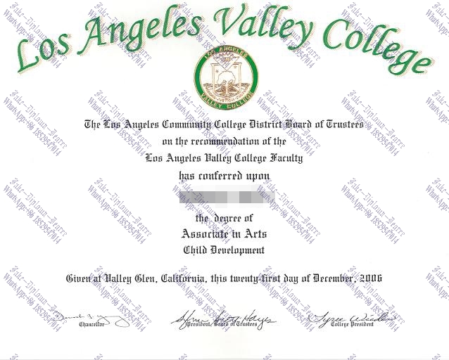 Fake Los Angeles Valley College Diploma