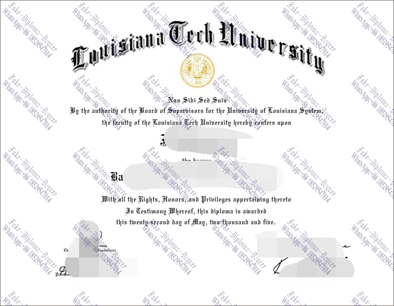 Fake Louisiana Tech University Diploma