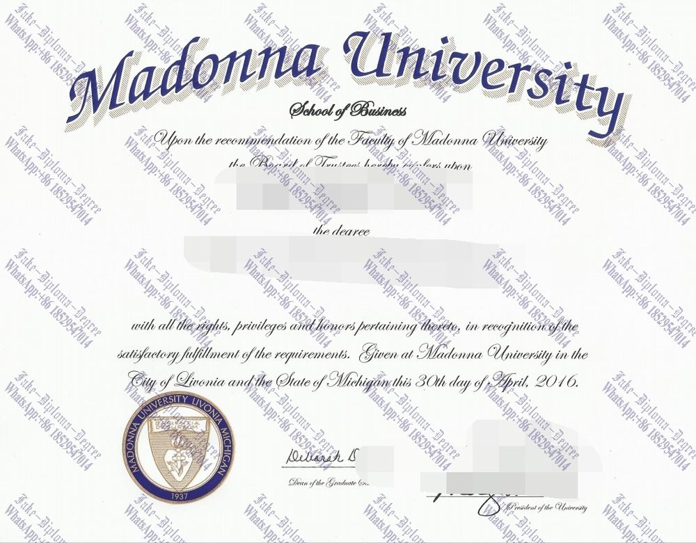 Fake Madonna University Degree
