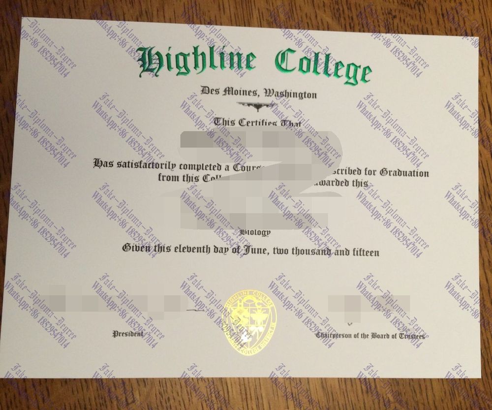 Fake Make fake Highline College Degree Degree