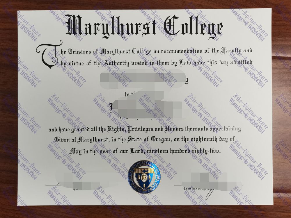 Fake Marylhurst University Diploma
