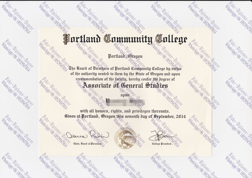 Fake Portland Community College Degree
