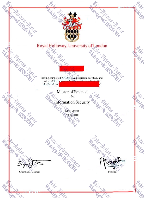 Fake Royal Holloway Diploma