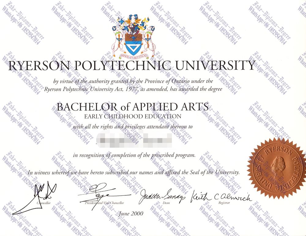 Fake Ryerson Polytechnic University Degree