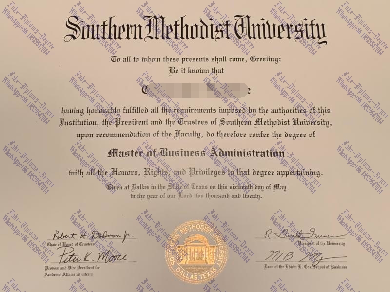 Fake Southern Methodist University Degree
