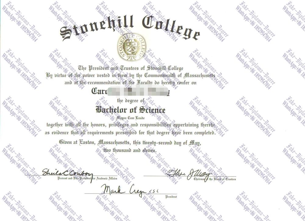 Fake Stonehill College Diploma