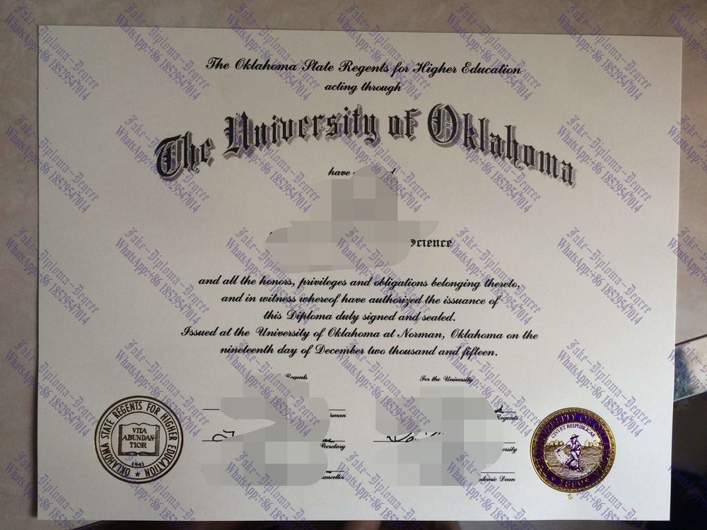 Fake The University of Oklahoma Degree