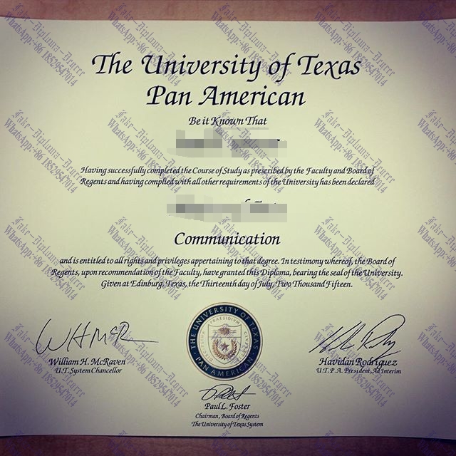 Fake The University of Texas Pan American Diploma