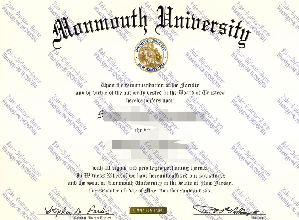 Fake The best website to buy fake Monmouth University Diploma Diploma