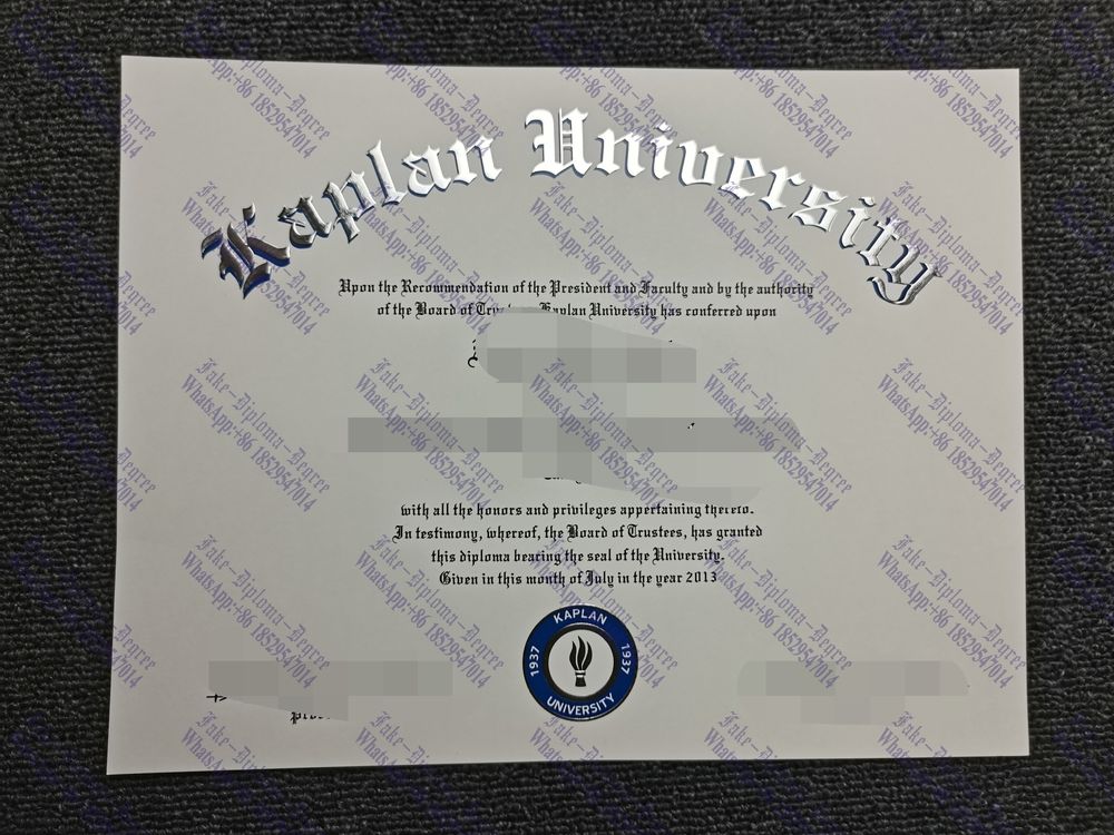 Fake The steps to buy fake Kaplan University Diploma Diploma