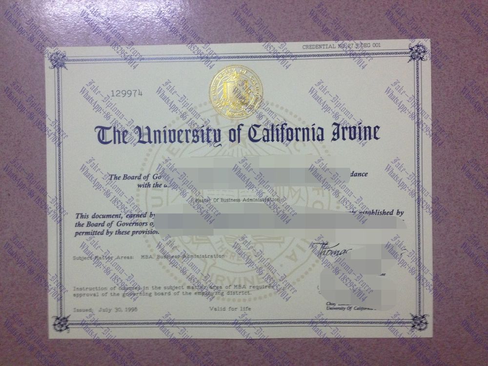 Fake University of California, Irvine Degree