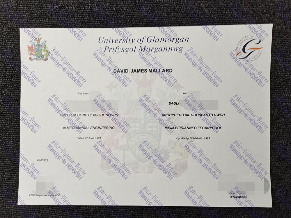 Fake University of Glamorgan Diploma