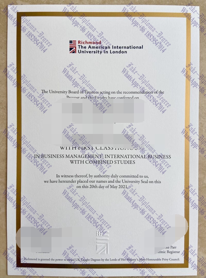 Fake University of Richmond Diploma