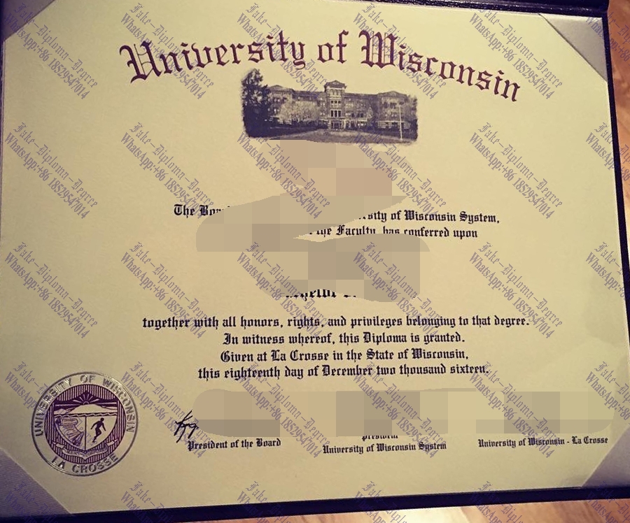 Fake University of Wisconsin La Crosse Degree