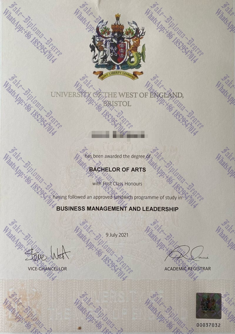 Fake University of the West of England Degree