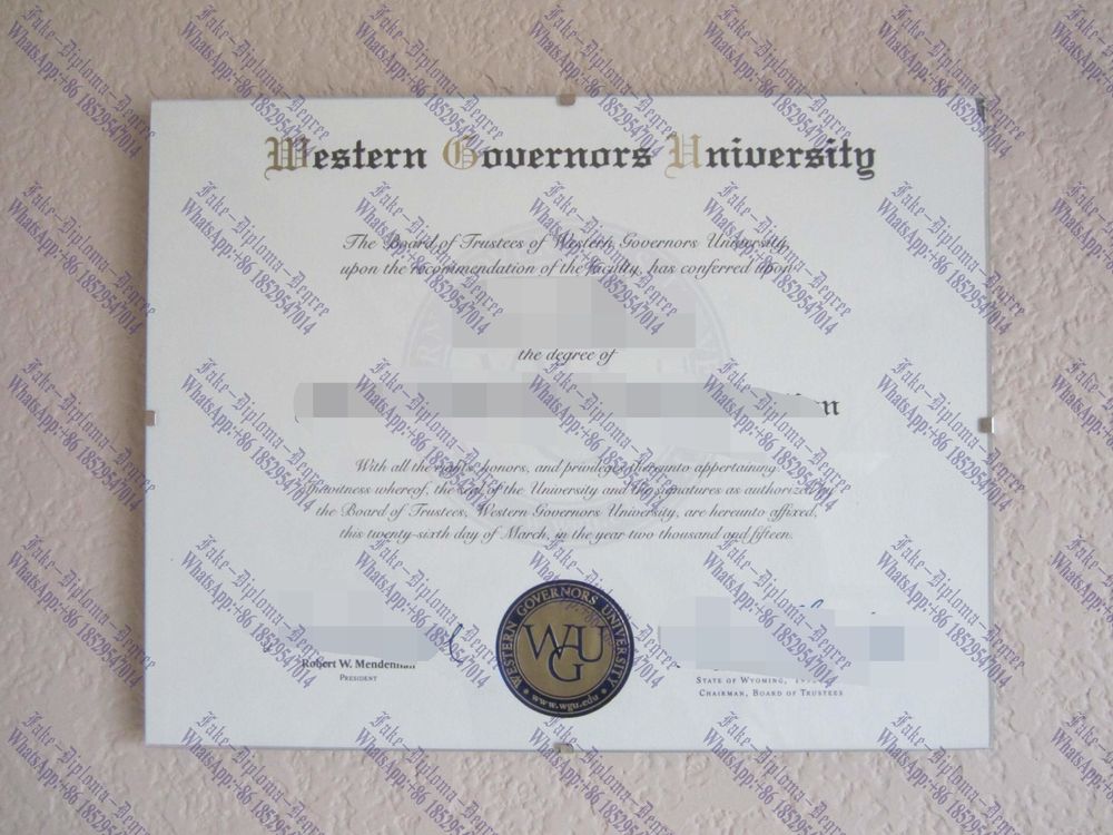 Fake Western Governors University Diploma