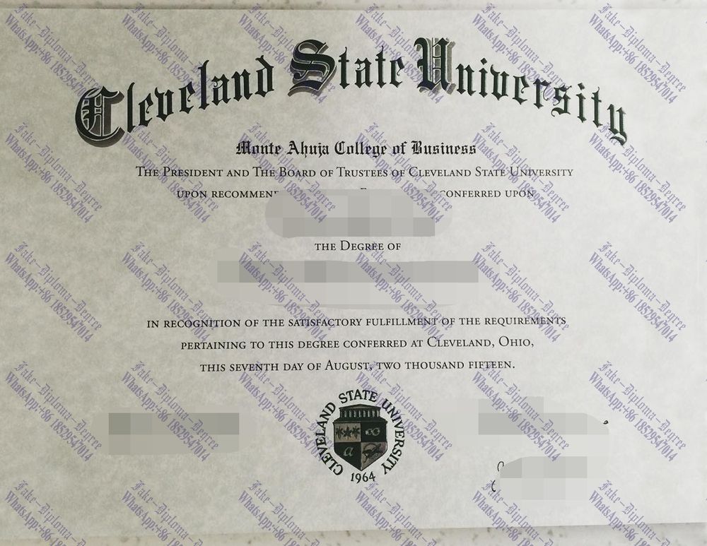 Fake Where to order fake cleveland state University Diploma Diploma