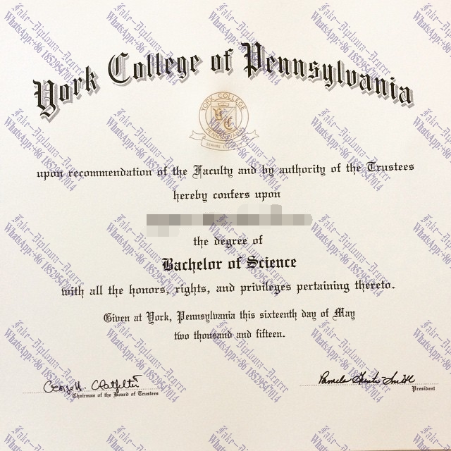 Fake York College of Pennsylvania Degree