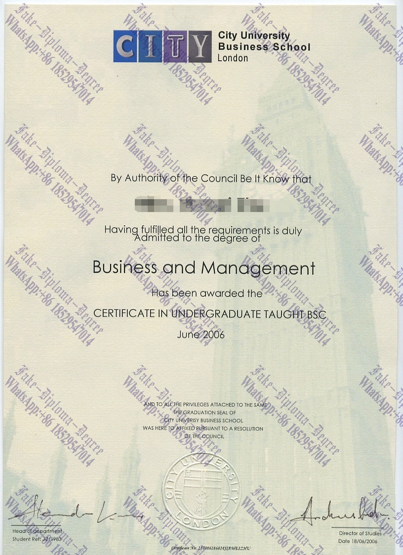Fake city university business school london Degree