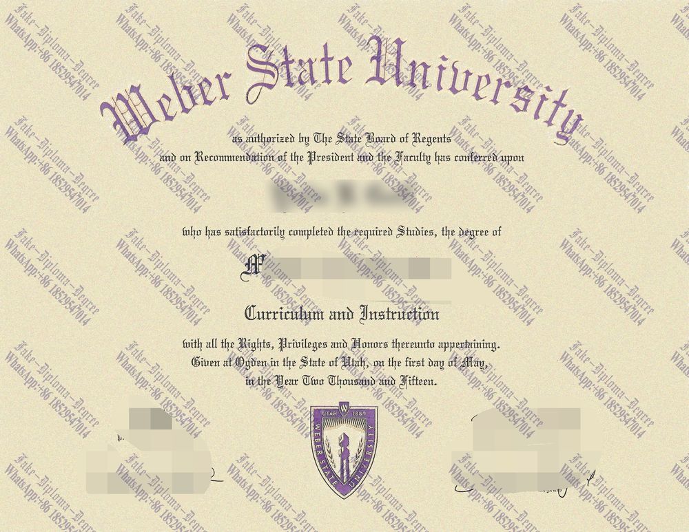 Fake weber state University Degree