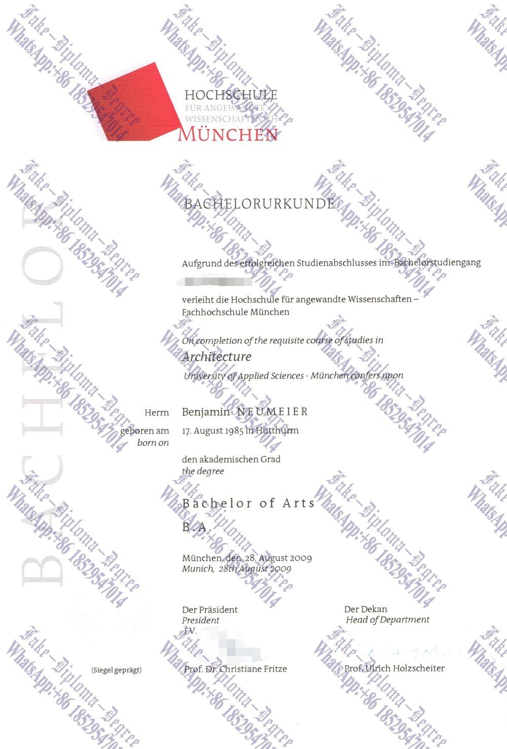 How Buy Hochschule für angewandte Wissenschaften München Diploma