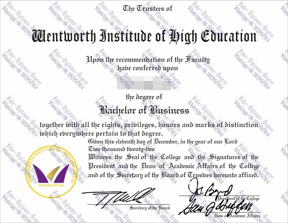 How Buy Wentworth Institute of Higher Education Diploma