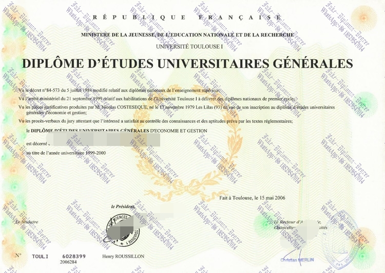 How Fast to Buy Fake Université Toulouse 1 Diploma