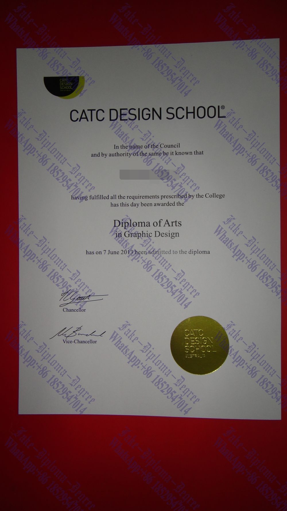 How to buy fake CATC Design School Diploma