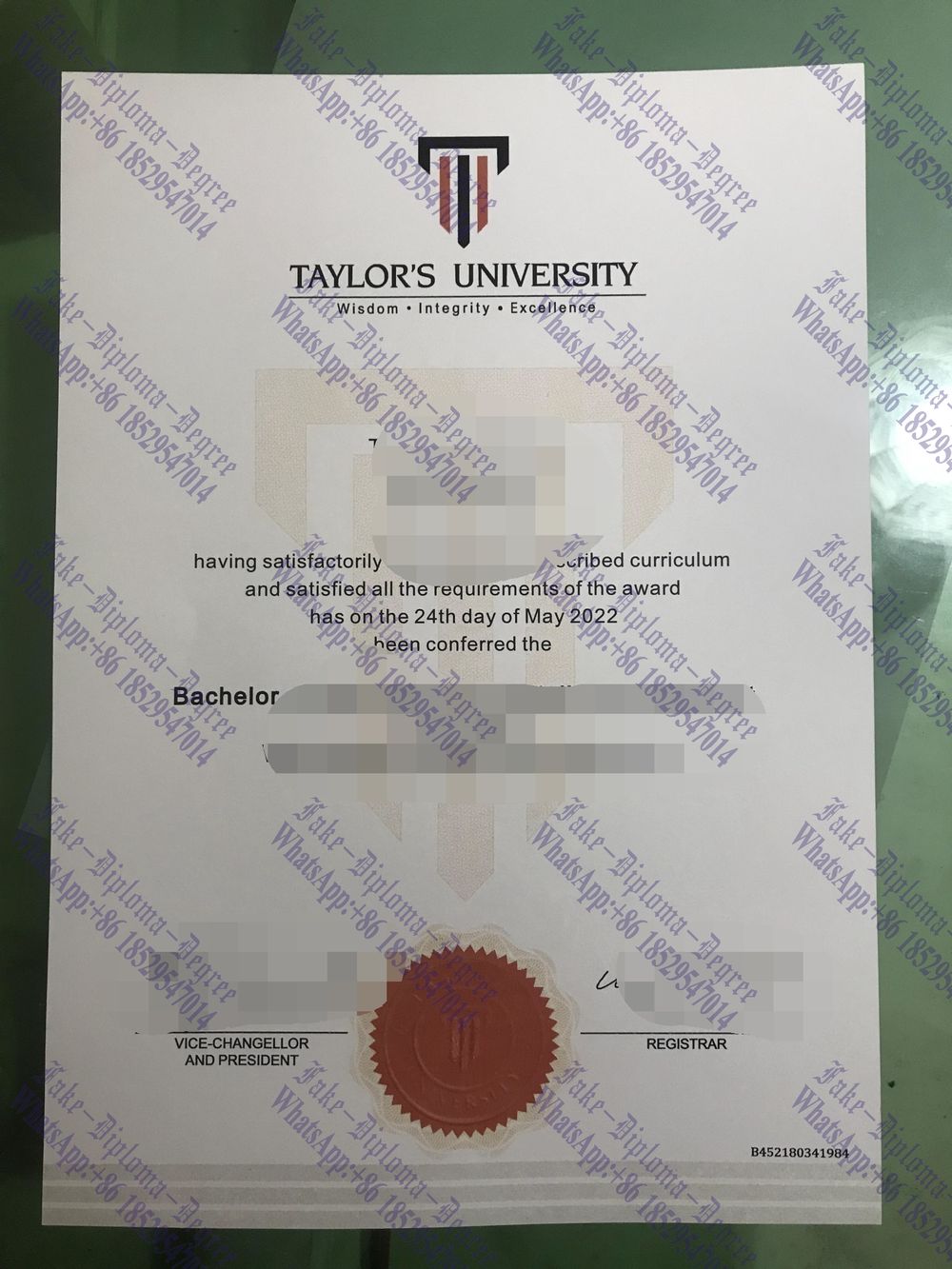 How to buy fake Taylors University Diploma