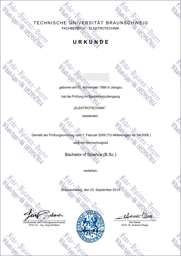 How to buy fake Technical University of Braunschweig Degree
