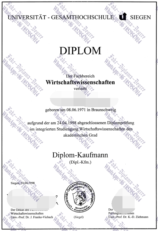 How to buy fake University Gesamthochschule Siegen Diploma