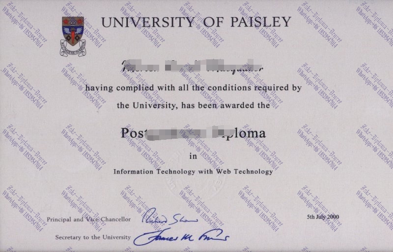 How to buy fake University of Paisley Diploma