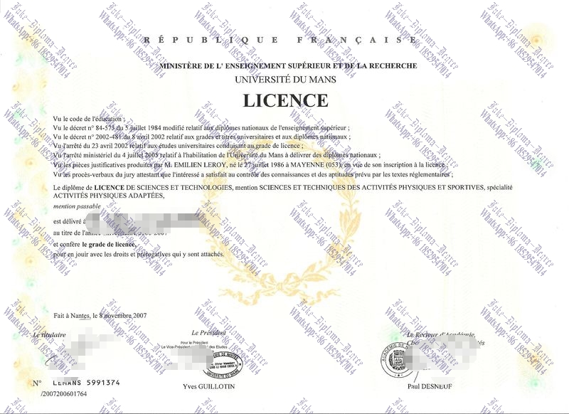 How to buy fake Université Le Mans Degree