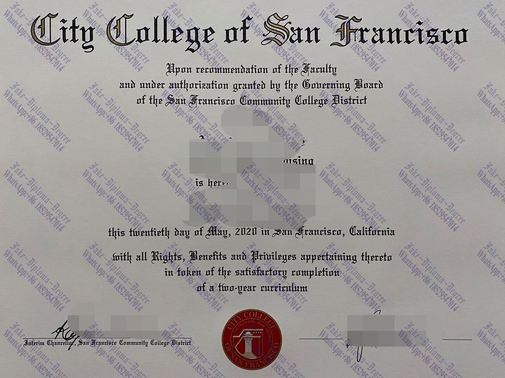 How to buy phony City College of San Francisco Diploma