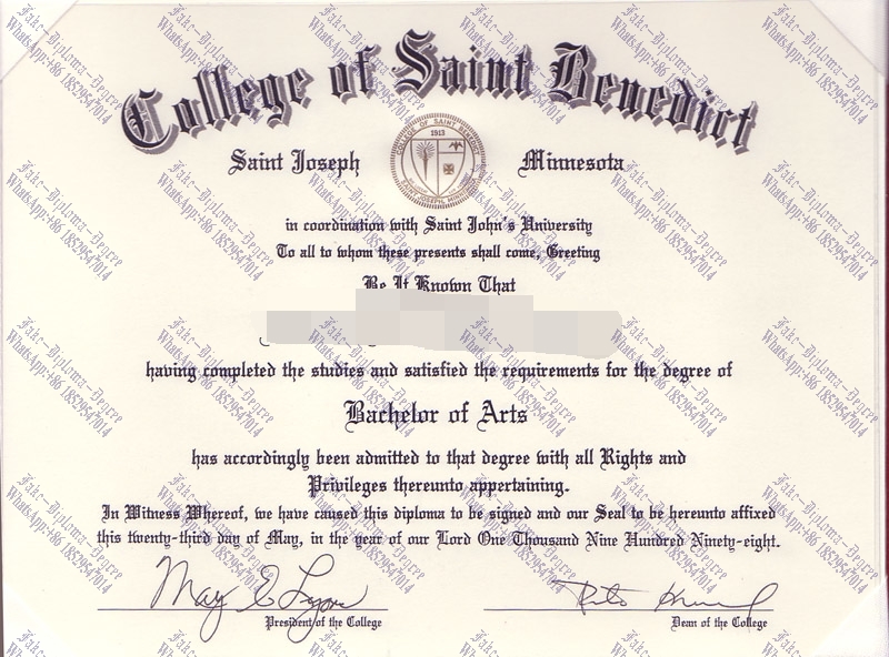 How to buy phony College of St. Benedict Diploma