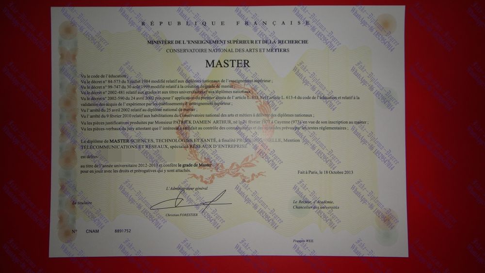 How to buy phony Conservatoire national des arts et métiers Diploma