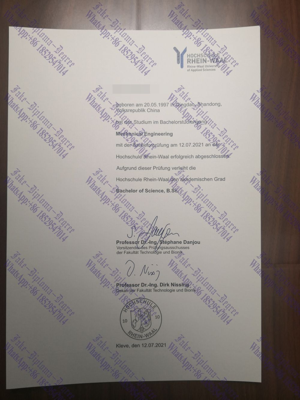 How to buy phony Rhein Waal University of Applied Sciences Degree