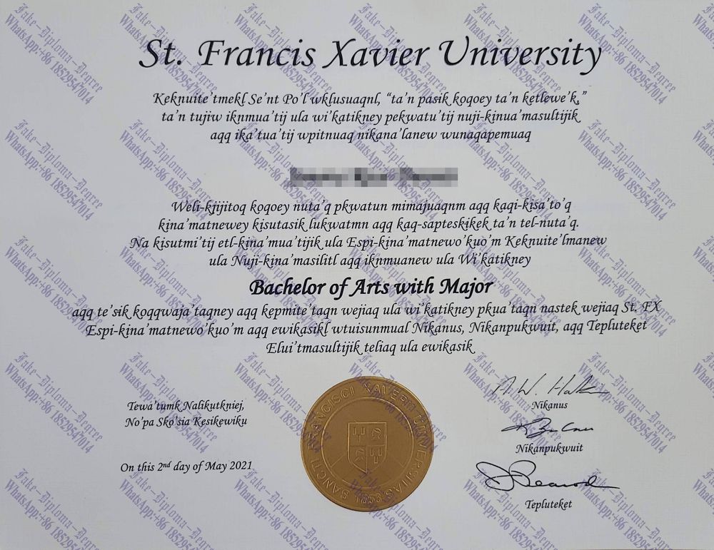 How to buy phony St. Francis Xavier University Diploma