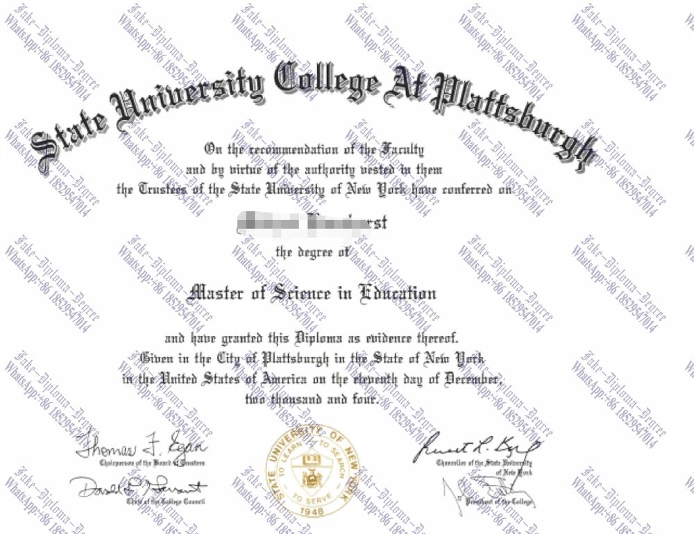 How to buy phony State University of New York Plattsburgh Degree