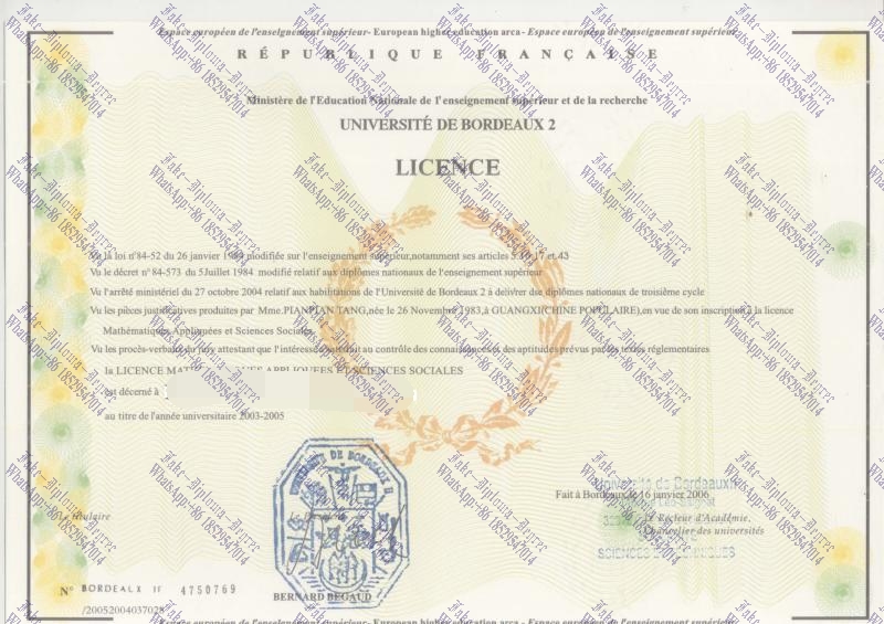 How to buy phony University of Bordeaux Victoire Campus Degree