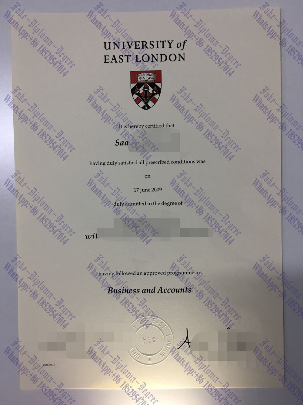 How to buy phony University of East London Degree