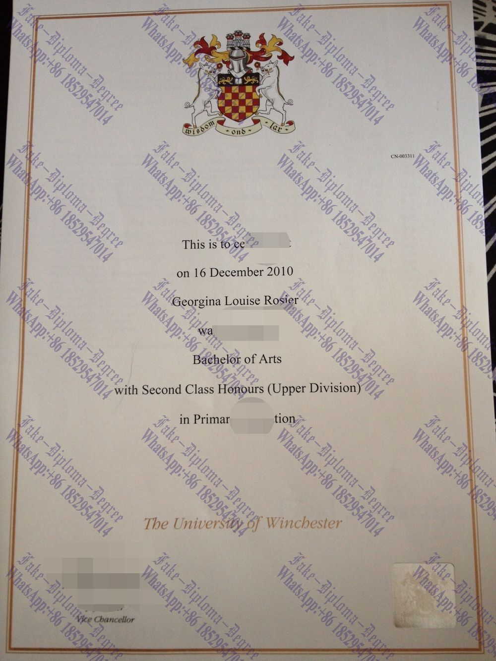 How to buy phony University of Winchester Degree