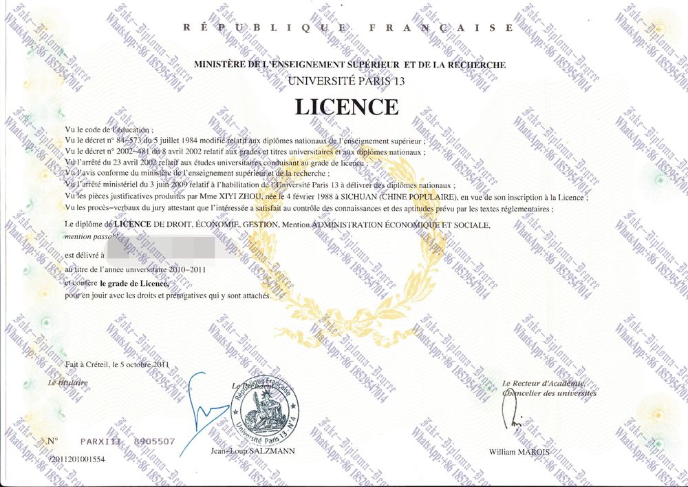 How to buy phony Université Sorbonne Paris Nord Degree