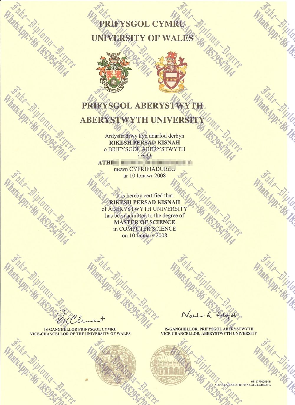 How to create fake Aberystwyth University Diploma